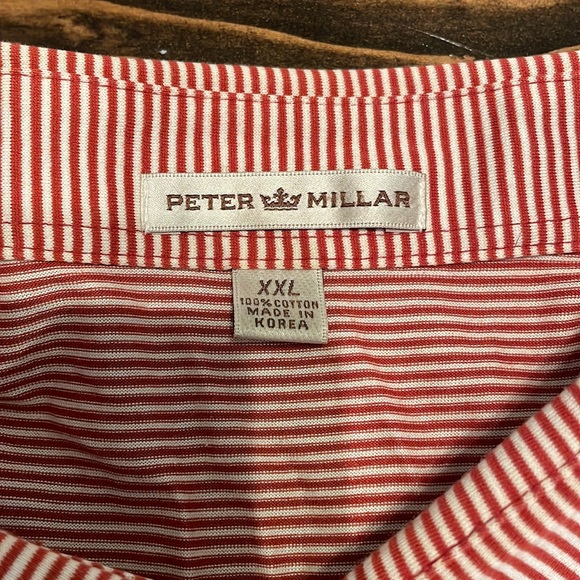 Peter Millar striped polo EUC XXL - Picture 2 of 2